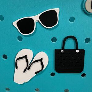 3 Piece Beach-Nautical Themed Bogg Charm Set-Glitzy Girl Bogg Charms